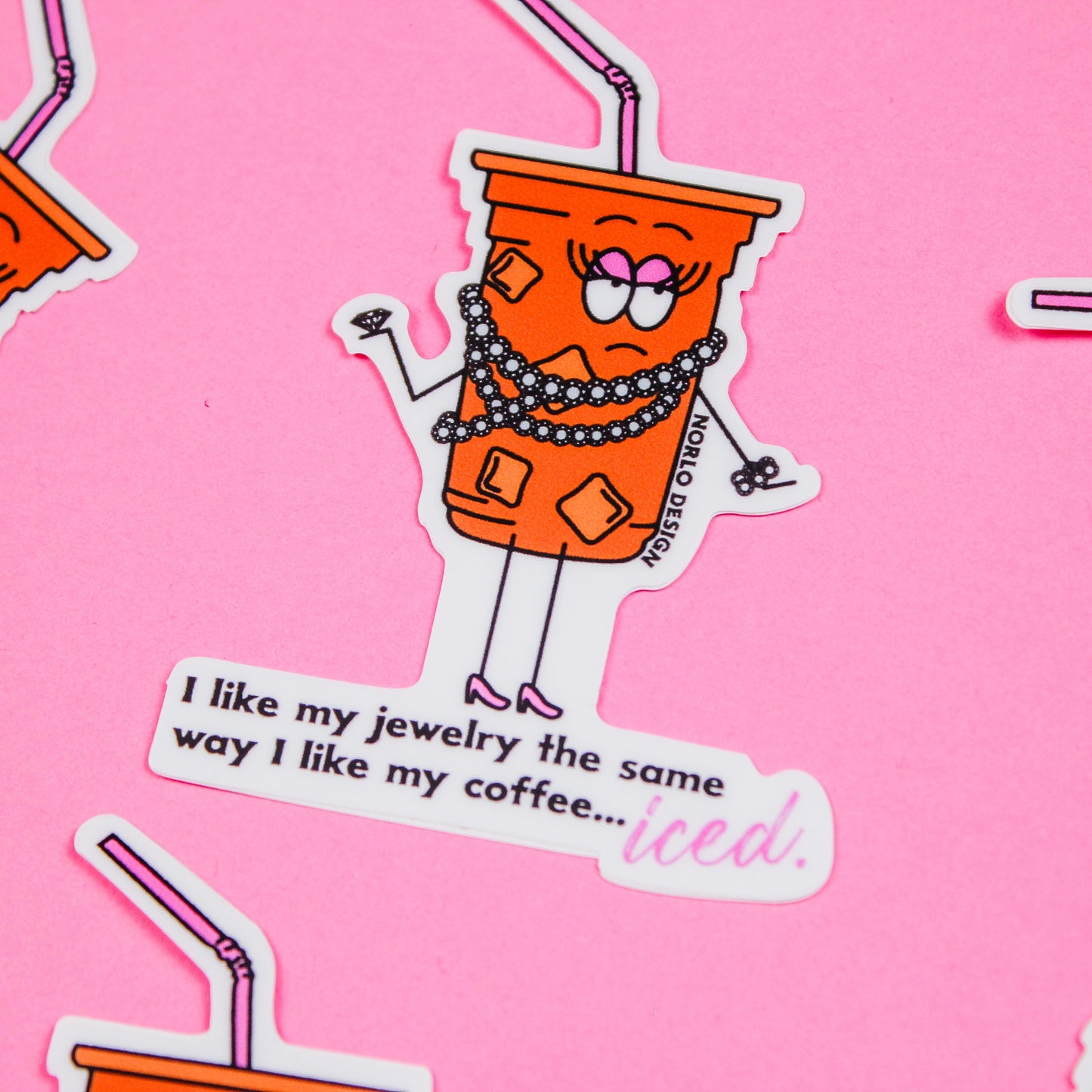 Iced Out Coffee Vinyl Sticker