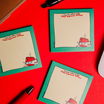 Chief Espresso Officer Coffee Post-It Notes