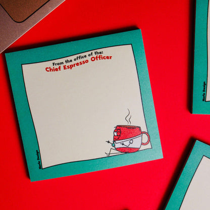 Chief Espresso Officer Coffee Post-It Notes