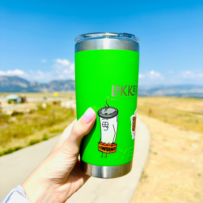 Confident Coffee Clear Vinyl Sticker