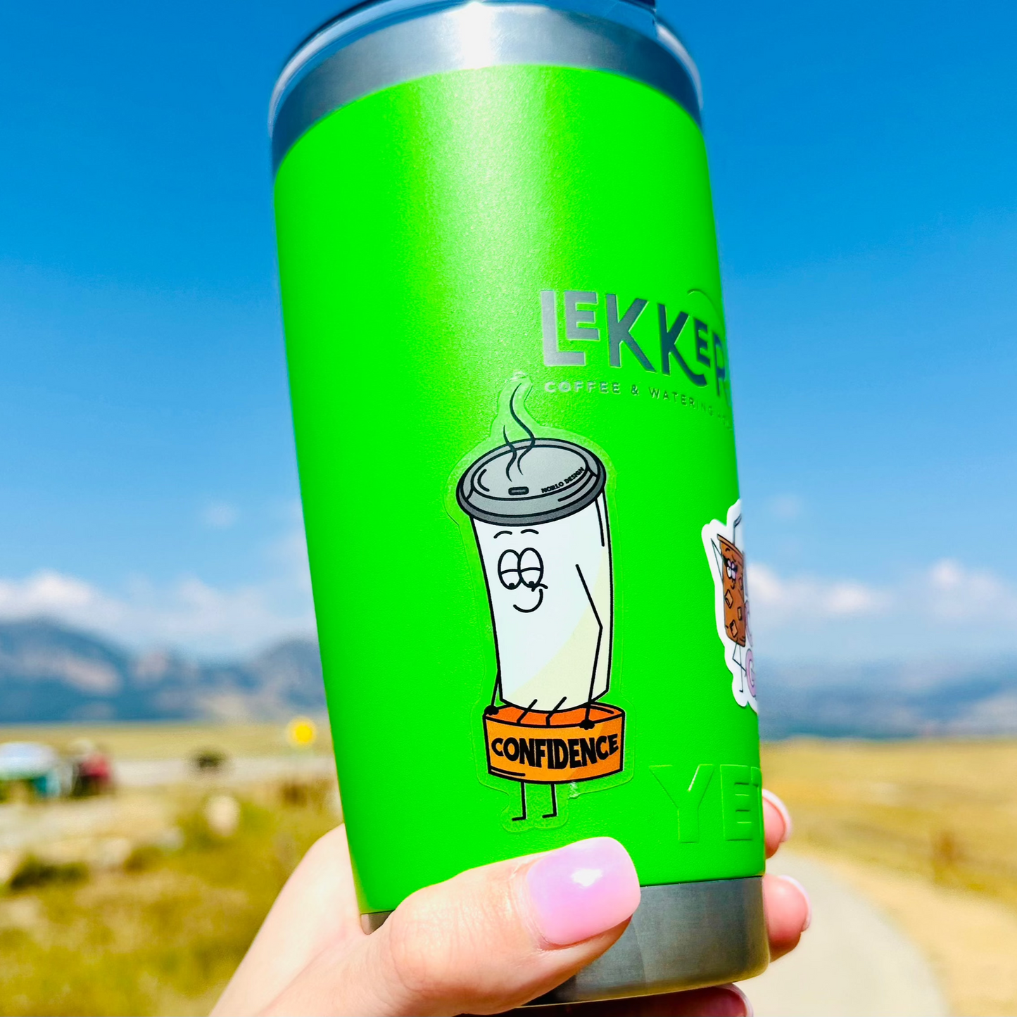 Confident Coffee Clear Vinyl Sticker