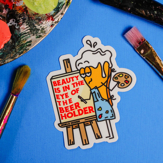 Eye of the Beer Holder Vinyl Sticker