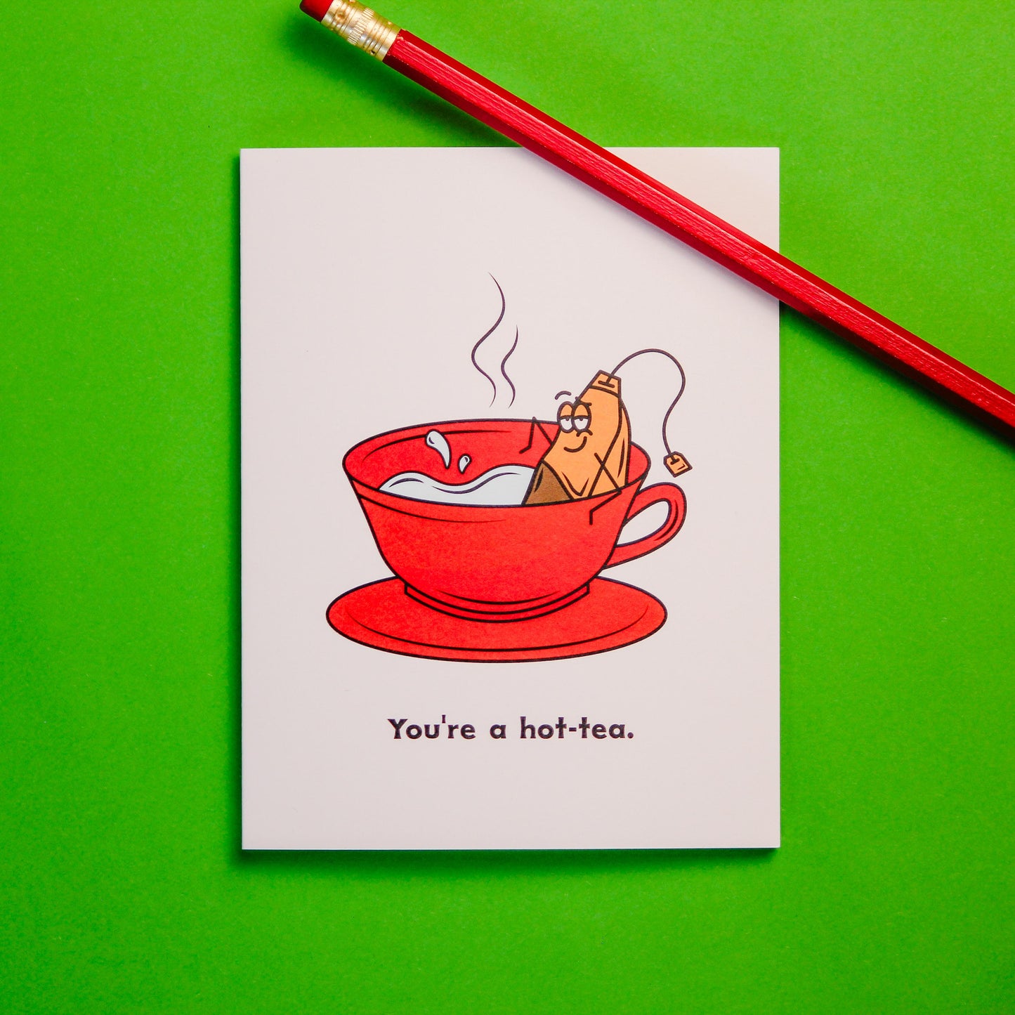 Hot Tea Greeting Card