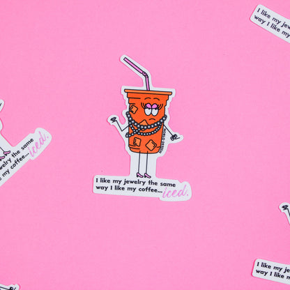 Iced Out Coffee Vinyl Sticker