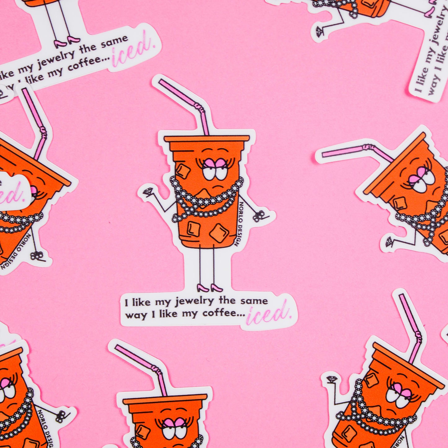 Iced Out Coffee Vinyl Sticker