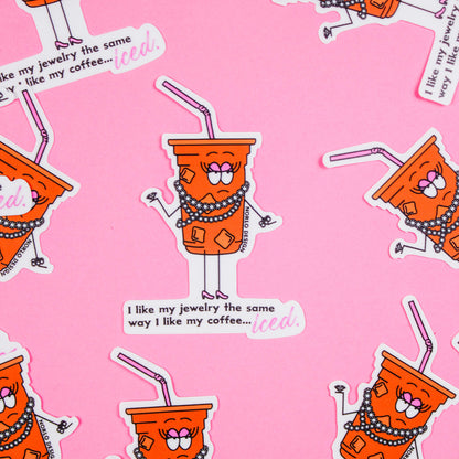 Iced Out Coffee Vinyl Sticker