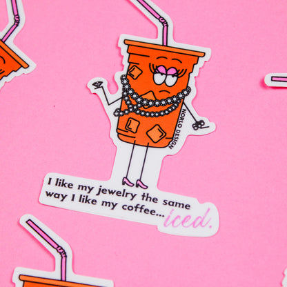 Iced Out Coffee Vinyl Sticker