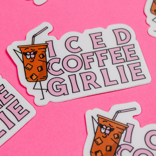 Iced Coffee Girlie Vinyl Sticker