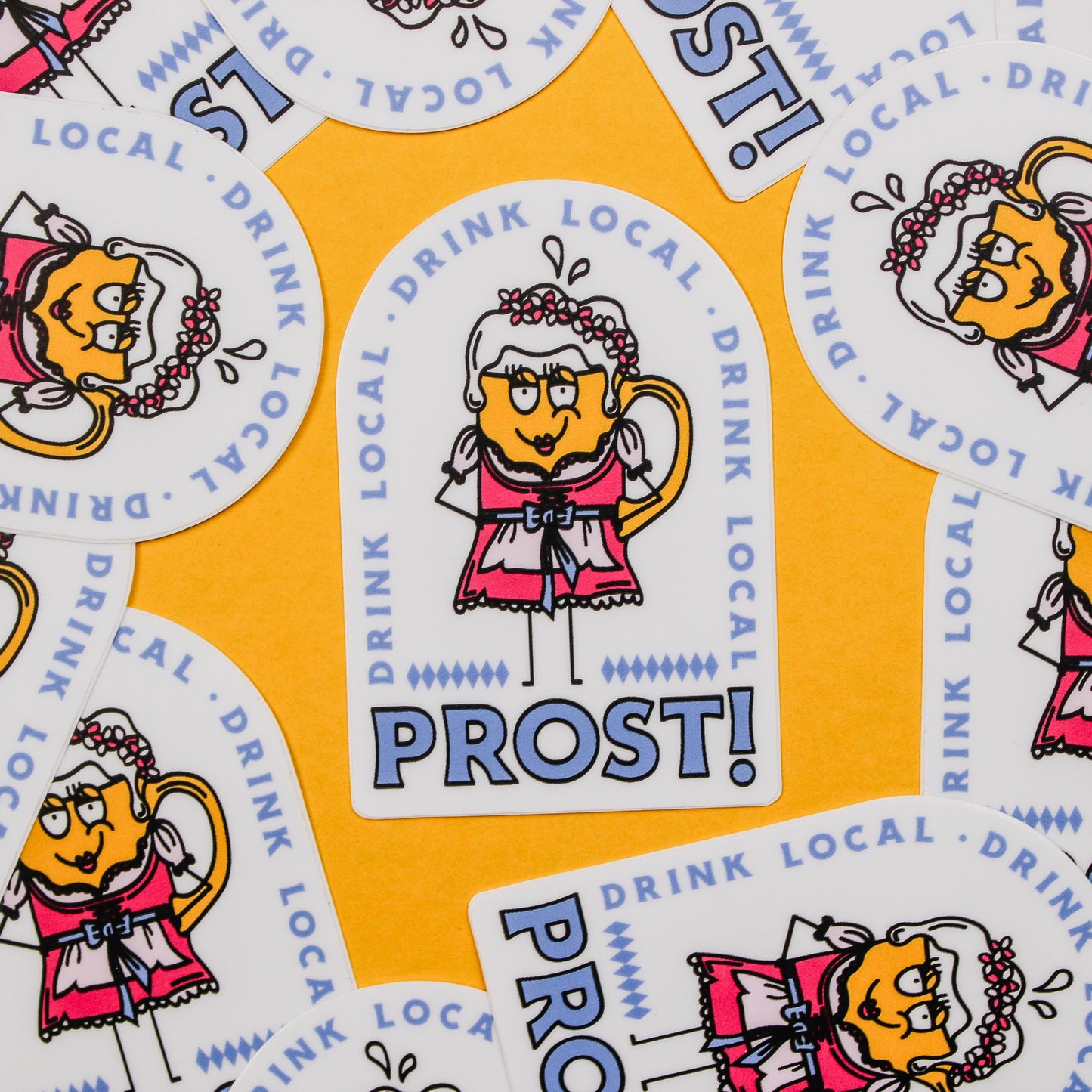 Oktoberfest Craft Beer Sticker - Dirndl