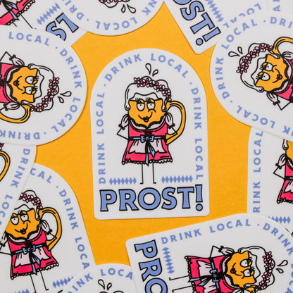 Oktoberfest Craft Beer Sticker - Dirndl