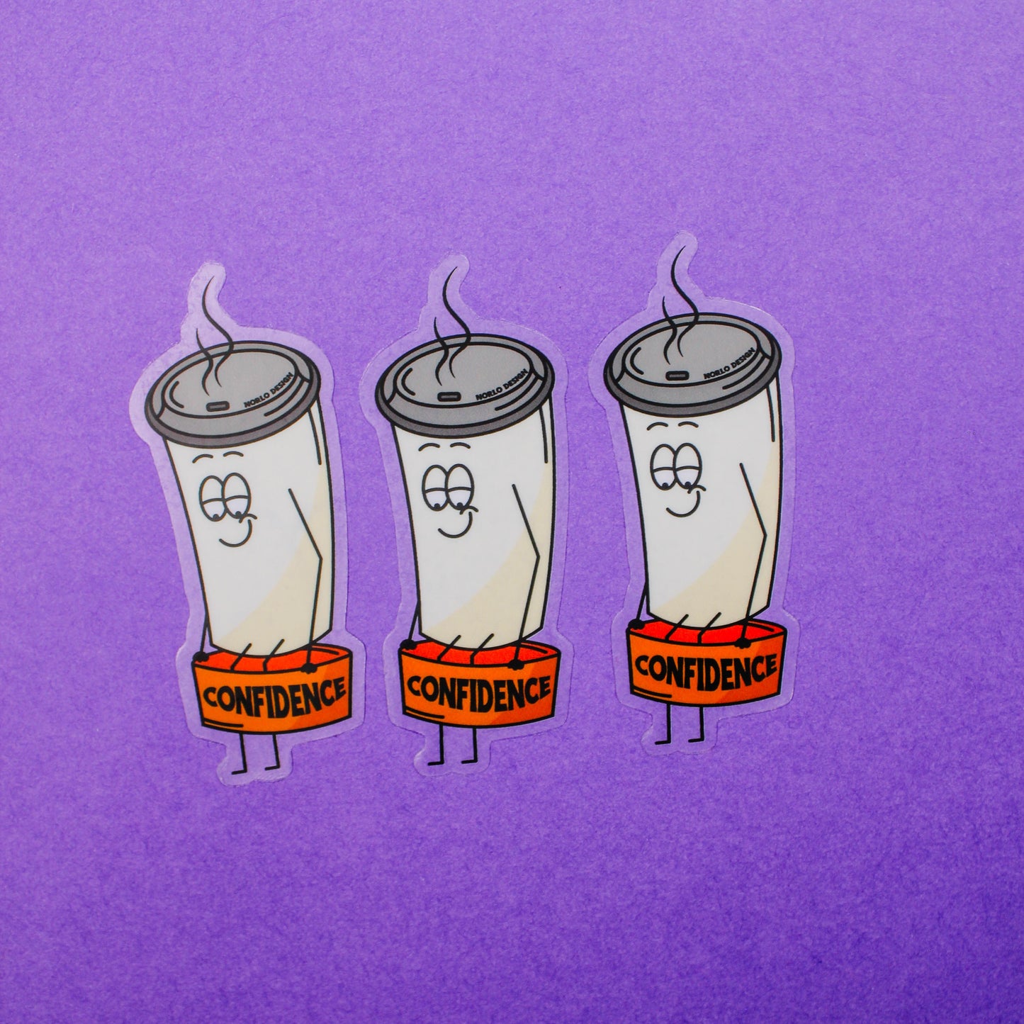 Confident Coffee Clear Vinyl Sticker