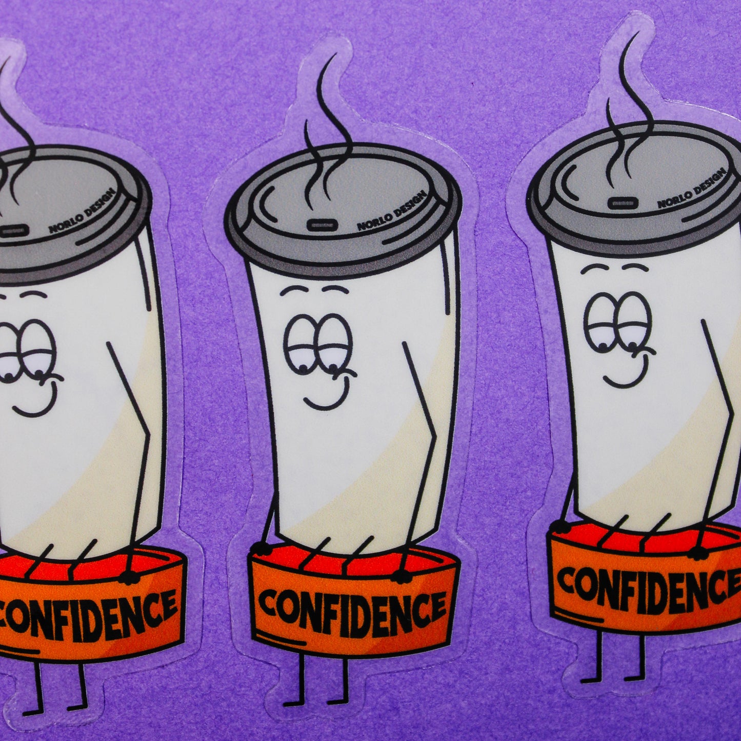 Confident Coffee Clear Vinyl Sticker