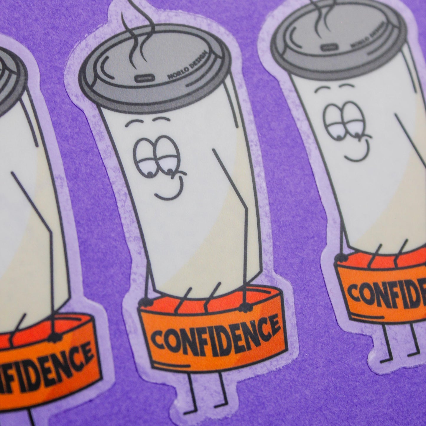 Confident Coffee Clear Vinyl Sticker