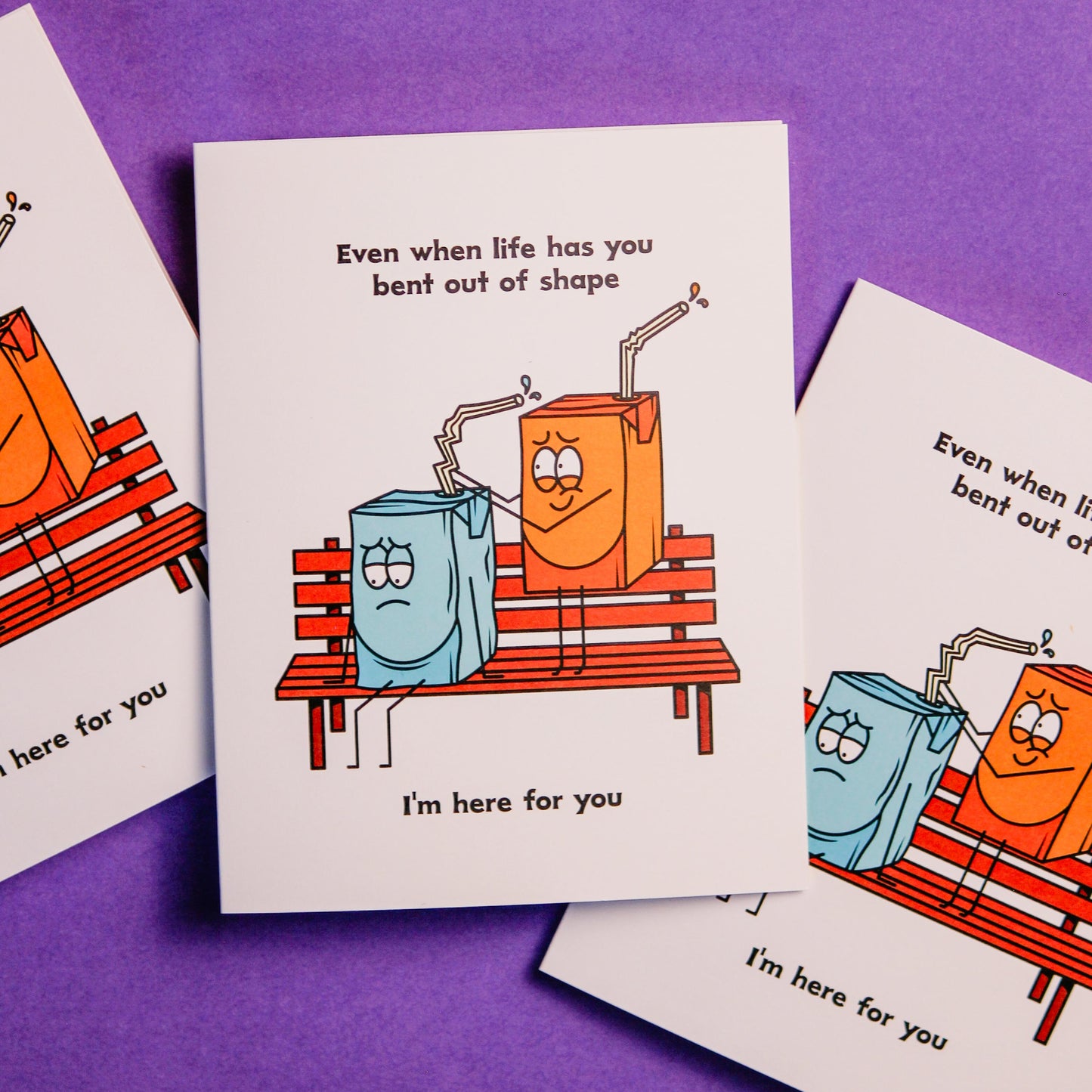Bent Out Of Shape Juice Box Sympathy Card
