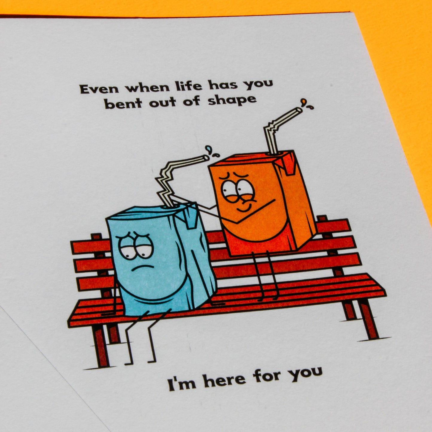 Bent Out Of Shape Juice Box Sympathy Card