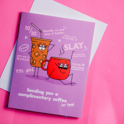 Complimentary Coffee Greeting Card