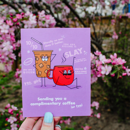 Complimentary Coffee Greeting Card