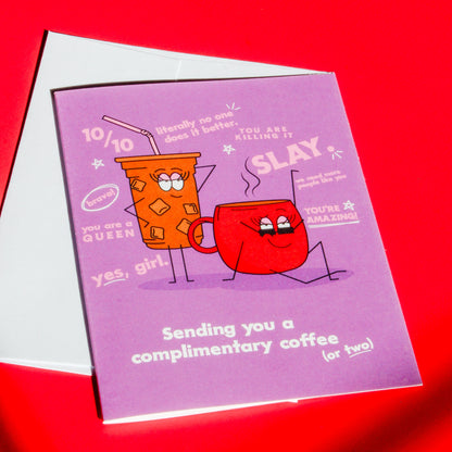 Complimentary Coffee Greeting Card