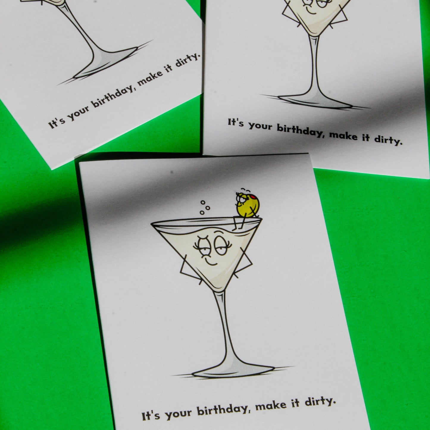Dirty Martini Birthday Greeting Card