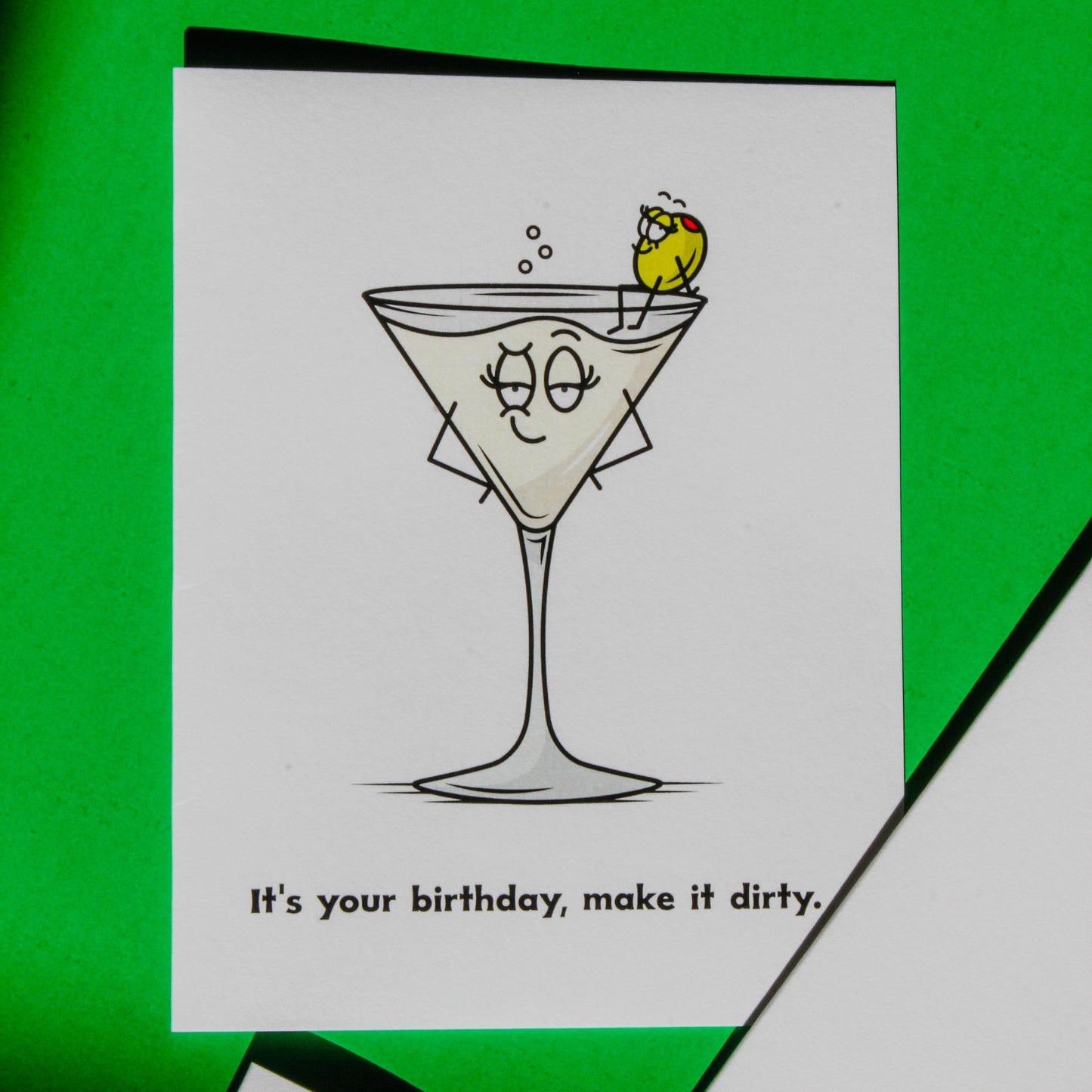 Dirty Martini Birthday Greeting Card