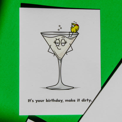 Dirty Martini Birthday Greeting Card