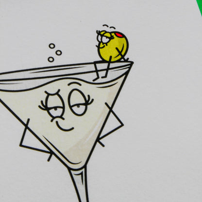 Dirty Martini Birthday Greeting Card