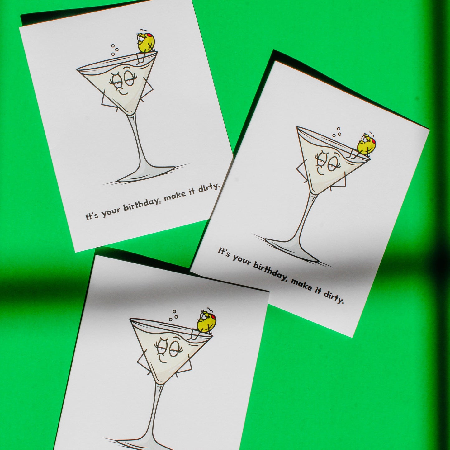 Dirty Martini Birthday Greeting Card