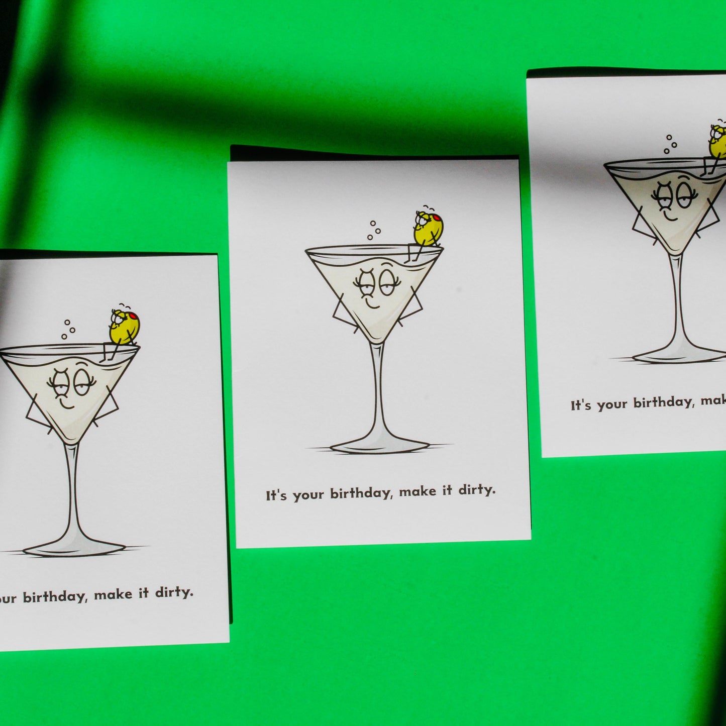 Dirty Martini Birthday Greeting Card