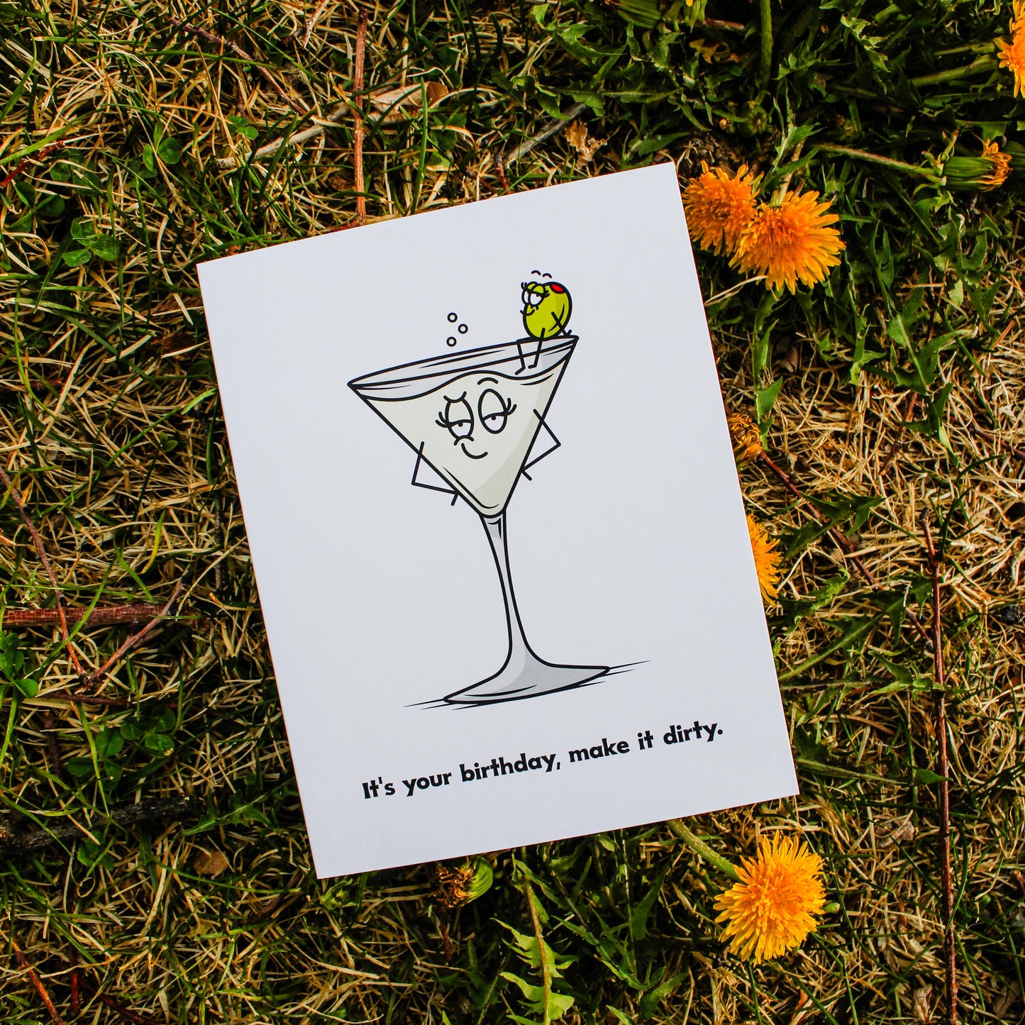 Dirty Martini Birthday Greeting Card