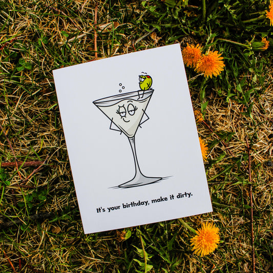 Dirty Martini Birthday Greeting Card